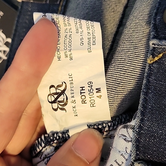 NWT Rock & Republic "Roth" Flare Blue Jeans Women's Size 4m - Picture 3 of 10